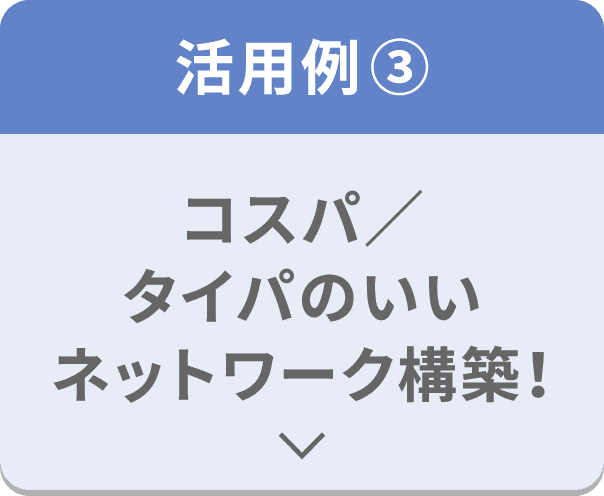 活用例③ コスパ／タイパのいいネットワーク構築！